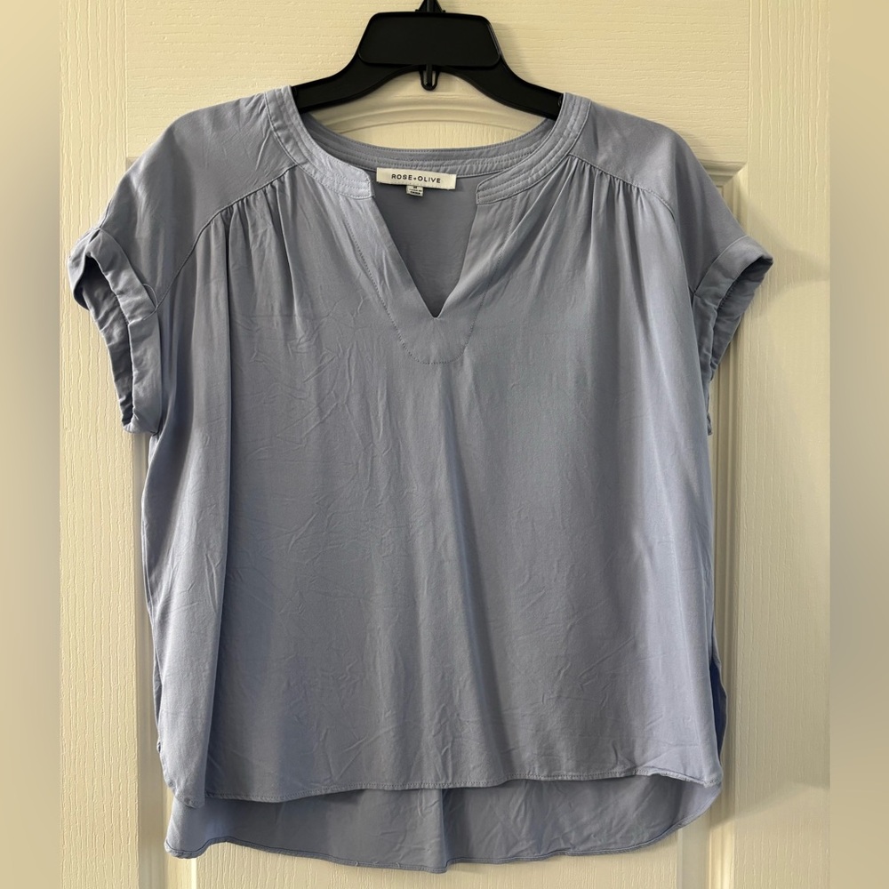 Rose & Olive Light Blue Blouse